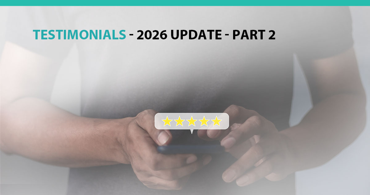 Testimonials - 2026 Update - Part 2